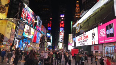 TIME SQUARE BY NIGHT
