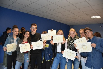 Remise du diplôme du brevet